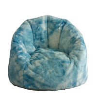 Nouveau design, fauteuil citrouille bleu dégradé en mousse pour salon, fauteuil citrouille en fourrure PV