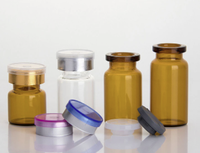5ml 6ml 8ml 10ml 12ml 15ml 20ml 30ml flacon en verre d'injection transparent ambre et bouchon rabattable petites bouteilles de médicaments en verre