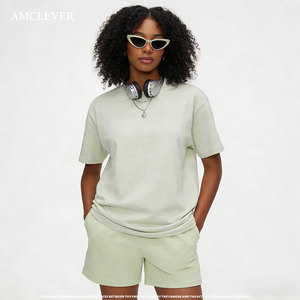 Camiseta de Hombre de Algodón Puro de 275g, Estilo Minimalista en Tonos Tierra, Corte Holgado, Estilo Retro, Ropa Urbana de Alta Calidad - Product Image 2