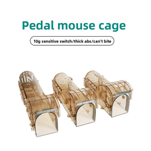 Trampa para <span class=keywords><strong>ratones</strong></span> vivos de plástico ABS tipo pedal sólido, jaula larga para un control eficaz de <span class=keywords><strong>los</strong></span> animales <span class=keywords><strong>contra</strong></span> <span class=keywords><strong>ratones</strong></span> y ratas - Product Image 2