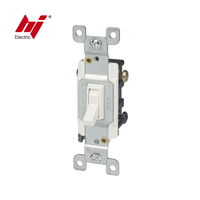 HONGJI 15A Đẩy Ba Chiều Và Bên Có Dây Chuyển Đổi Ánh Sáng Chuyển Đổi 120-277V