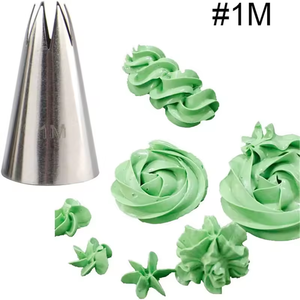 فوهات أنابيب الكيك بأشكال مختلفة 304 من الفولاذ المقاوم للصدأ أنابيب تجميد سلسة مجموعة ملحقات الخبز فوهات أنابيب - Product Image 2