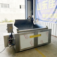 Marmite de marinade à vapeur alvéolée, machine de cuisson à panier perforé à décharge automatique hydraulique pour atelier de snacks