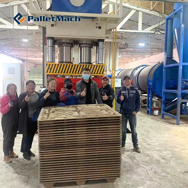 Palletmach automatic1200 * 1000 mét nén bằng gỗ Pallet đúc máy ép thủy lực mùn cưa gỗ Pallet Máy làm