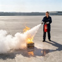 Dispositif de simulation de flamme à gaz en acier inoxydable avec allumage à distance pour la formation pratique aux extincteurs dans les écoles et les usines