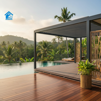 Sweet Home Chinesische Moderne Aluminium-Pergola für den Außenbereich mit Motorisiertem Verstellbarem Dach Umweltfreundliche Gartendekoration