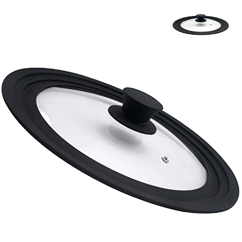 Honorway 24-26-28cm Eco-Friendly Multipurpose Food Grade Universal Tempered Glass Rim Cooking Wok Pan Lid Pot Cover Customized