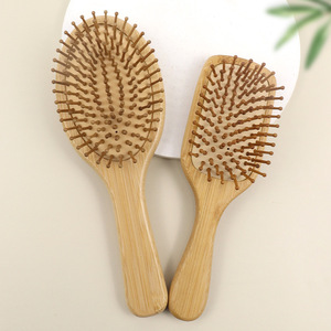 Brosse à <span class=keywords><strong>cheveux</strong></span> en bambou éco-responsable à label privé, best-seller, brosse antistatique, massage du cuir chevel, peigne à coussin d'air - Product Image 5