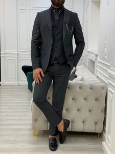 Abiti da uomo neri Slim Fit su misura 3 pezzi per matrimonio 2022 <span class=keywords><strong>smoking</strong></span> da sposo <span class=keywords><strong>con</strong></span> risvolto <span class=keywords><strong>con</strong></span> visiera giacca maschile pantaloni <span class=keywords><strong>gilet</strong></span> Trajes De Hombre - Product Image 5