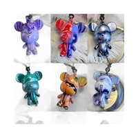 Porte-clés Ours et Lapin Fluide DIY Fait Main Blanc Uni Tendance Internet Célèbre sur TikTok en Plastique Fabriqué au Zhejiang