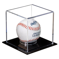 Vitrine acrylique carrée personnalisée d'usine pour balles de tennis de baseball affichage de stockage au détail en forme de cube carré Durable en gros