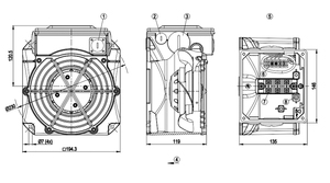 ebm-papst W2D160-EA22-17 industrial axial flow <b>fan</b> 160mm AC cooling <b>fan</b> for cabinet cooling data center airflow system - Product Image 4