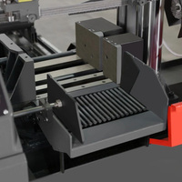 Sierra de cinta horizontal hidráulica de doble columna Mingchuang inteligente de alta velocidad de 350 mm con motor de 5.5KW y alimentación automática
