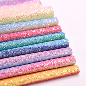 Hot Selling Chunky PU <strong>Glitter</strong> Leather Rainbow Color <strong>for</strong> <strong>Women</strong> Handbag <strong>Shoes</strong> - Product Image 1
