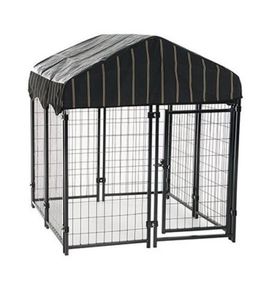 Enclos pour chien de grande taille 8x4x6 pieds, enclos pour chien, cage pour chien, métal galvanisé soudé avec couverture imperméable résistante aux UV - Product Image 4