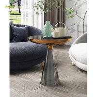 LEMON FURNITURE Hotel Wohnzimmer Couch tisch aus gehärtetem Glas auf Edelstahl basis