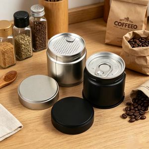 Wholesale Custom <b>Metal</b> Tin <b>Box</b> 30g 1OZ Hot Sale Matcha Coffee Protein Powder Tea Decal Screw Cap Portable Food Storage - Product Image 3