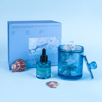 Mescente Bouteille en verre décorative Huile essentielle Aroma Crystal Rocks Reed Diffuseur
