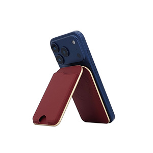 Porta Tarjetas Magnético Giratorio de Alta Gama con Espejo Plegable, Material PU, Estilo Simple, Regalo para 17pro - Product Image 3