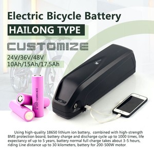 Hailong ricaricabile agli ioni di litio 36V 10Ah 48 V 52V 13AH 20.8AH 15AH Ebike <span class=keywords><strong>batteria</strong></span> 48 volt 12 <span class=keywords><strong>Ampere</strong></span> bici - Product Image 5