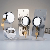 Cadenas à disque en acier chromé de 73 mm, anti-effraction, sans clé, pour porte de remise de fourgonnette, vente en gros OEM