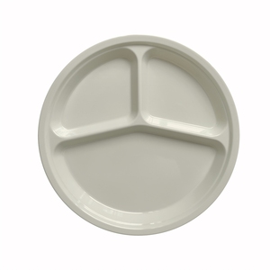 Assiettes en <span class=keywords><strong>plastique</strong></span> microcristallin foncé, empilables, réutilisables, non toxiques, à compartiments, pour collations et fêtes - Product Image 6