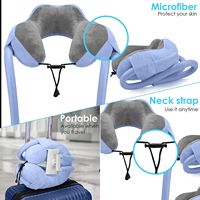 Oreiller cervical en mousse à mémoire de forme en forme de U, support pour téléphone portable, tablette/ordinateur, utilisation à domicile, portable