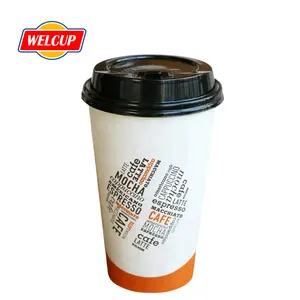 カスタムメーカー使い捨てカフェ生分解性カフェコーヒー紙コップコーヒー紙コップロゴ付き