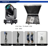 Mini projecteur 230W RGB 3 en 1 LED 13 couleurs + blanc 14 gobos statiques + blanc 18 canaux DMX512 Microphone intégré Effet sonore activé