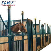 Caballo al aire libre Caja estable Metal Caballo estable Madera Puertas estables para caballos