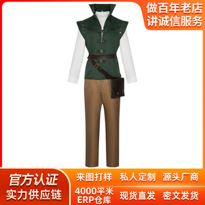 Costume de cosplay Flynn Ryder, gilet vert, pantalon marron, tenue de jeu de rôle pour adulte, tenue d'anime, printemps 2024 - Product Image 5