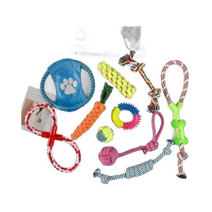 Jouet à mâcher en corde pour animaux de compagnie, balle rose avec nœud pour chiens, anti-ennui, taille moyenne - Product Image 4
