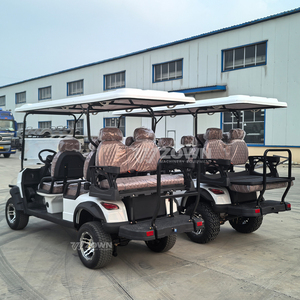 Carrito de Golf Todoterreno Blanco de 6 Plazas con Asientos de Cuero y Toldo Blanco para Servicio de Transporte de Huéspedes en Hoteles y Resorts, Venta al Por Mayor de Fábrica - Product Image 5