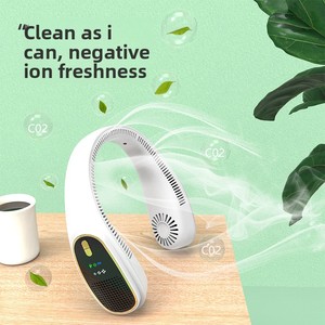 Nouveau <span class=keywords><strong>ventilateur</strong></span> sans balais à ions négatifs, à porter autour du cou, rechargeable par USB, <span class=keywords><strong>purificateur</strong></span> d'air sans pales, réfrigération, autonomie de 3 à 6 heures, pour le sport - Product Image 3