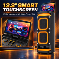 Meilleures ventes pour enceinte karaoké DS5510 avec 2 woofers de 5 pouces, tweeter de 1,5 pouce, 100W, écran tactile Android WiFi pour Home Cinéma V5.1