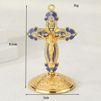 Catholique Jésus Croix Crucifix Creative Métal Croix Crucifix Catholique Jésus Décorations De Desktop Ornements Maison Métal Artisanat