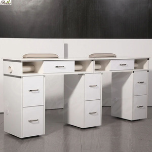 High Quality Luxury Wood Spa Salon Acrylic <strong>Nail</strong> <strong>Table</strong> Wholesale - Product Image 5