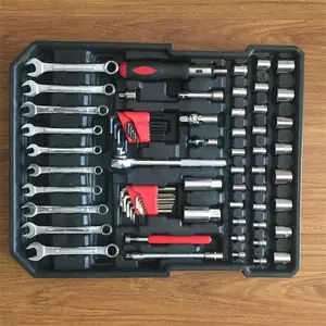 Pabrik 900186 buah set spanner ratchet kraft Jerman set alat profesional dengan trolly