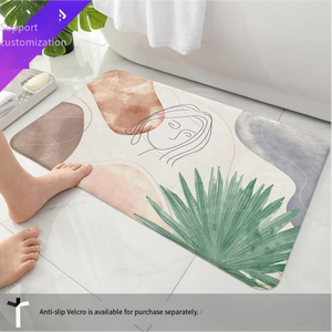 Alfombra de Baño Absorbente con Efecto Cachemira, Diseño de Puntos, Base Antideslizante para el Hogar, Baño, Entrada, Suave al Tacto, Comodidad Diaria - Product Image 6