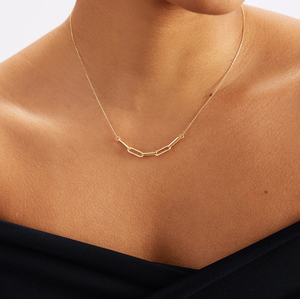 영감을 보석 뜨거운 인기 Paperclip 펜던트 목걸이 비 Tarnish 방수 도매 Paperclip 칼라 초커 목걸이 - Product Image 2