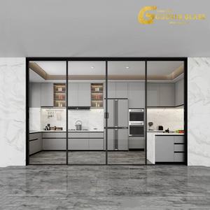 <span class=keywords><strong>Porte</strong></span> coulissante personnalisée robuste avec cadre en alliage d'aluminium Véranda Patio Portes ouvertes coulissantes en verre émaillé - Product Image 2