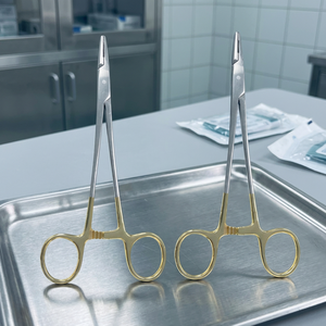ชุดเครื่องมือผ่าตัดแบบวงแหวนทองคำขนาด 6 นิ้ว รุ่น TC Ryder Micro Needle Holder Driver ยอดขายดีที่สุด สำหรับการผ่าตัดทั่วไป ได้รับมาตรฐาน CE - Product Image 3