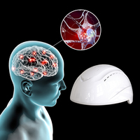 Casque de luminothérapie rouge pour l'amélioration du flux sanguin et de l'ATP cérébral, thérapie par lumière infrarouge proche 810 nm pour Parkinson