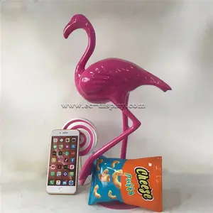 Individuelle lebensgröße Fiberglas Flamingo-Tier-Skulptur für Ladenauslage Landschaftsdekoration Tierstatue