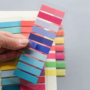 Convenient Self-Adhesive PET Index Tabs Stationery Rulers Magnetic Sticky Notes Memo <b>Pad</b> Plastic Sticker for Office Use - Product Image 3