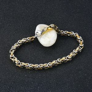 สร้อยข้อมือสแตนเลสสตีลแบบไบแซนไทน์ขนาด 5 มม. 23 ซม. สำหรับผู้ชาย สร้อยข้อมือแบบหนา สไตล์ฮิปฮอป ร็อค พังก์ สำหรับผู้หญิง เครื่องประดับ - Product Image 5