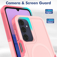 Coque de protection rose mate antichoc magnétique personnalisée pour femmes et filles, compatible Samsung A16 A17 A26 A27 A36 A56 A57