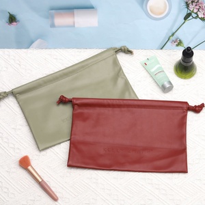 25*15Cm Colorful Waterproof Pu Leather Drawstring Cosmetic <b>Bag</b> Custom Logo Printing Leather Travel Makeup Pouch <b>Dust</b> Leather <b>Bag</b> - Product Image 2