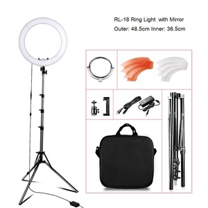 RL-18 Anneau lumineux LED dimmable de 18 pouces 55W pour maquillage, éclairage d'appoint pour artistes, vidéastes et photographies - Product Image 4