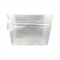 Trousse de toilette transparente en plastique PVC transparent avec logo personnalisé EVA pour maquillage et cosmétiques sac de natation avec fermeture éclair bikini